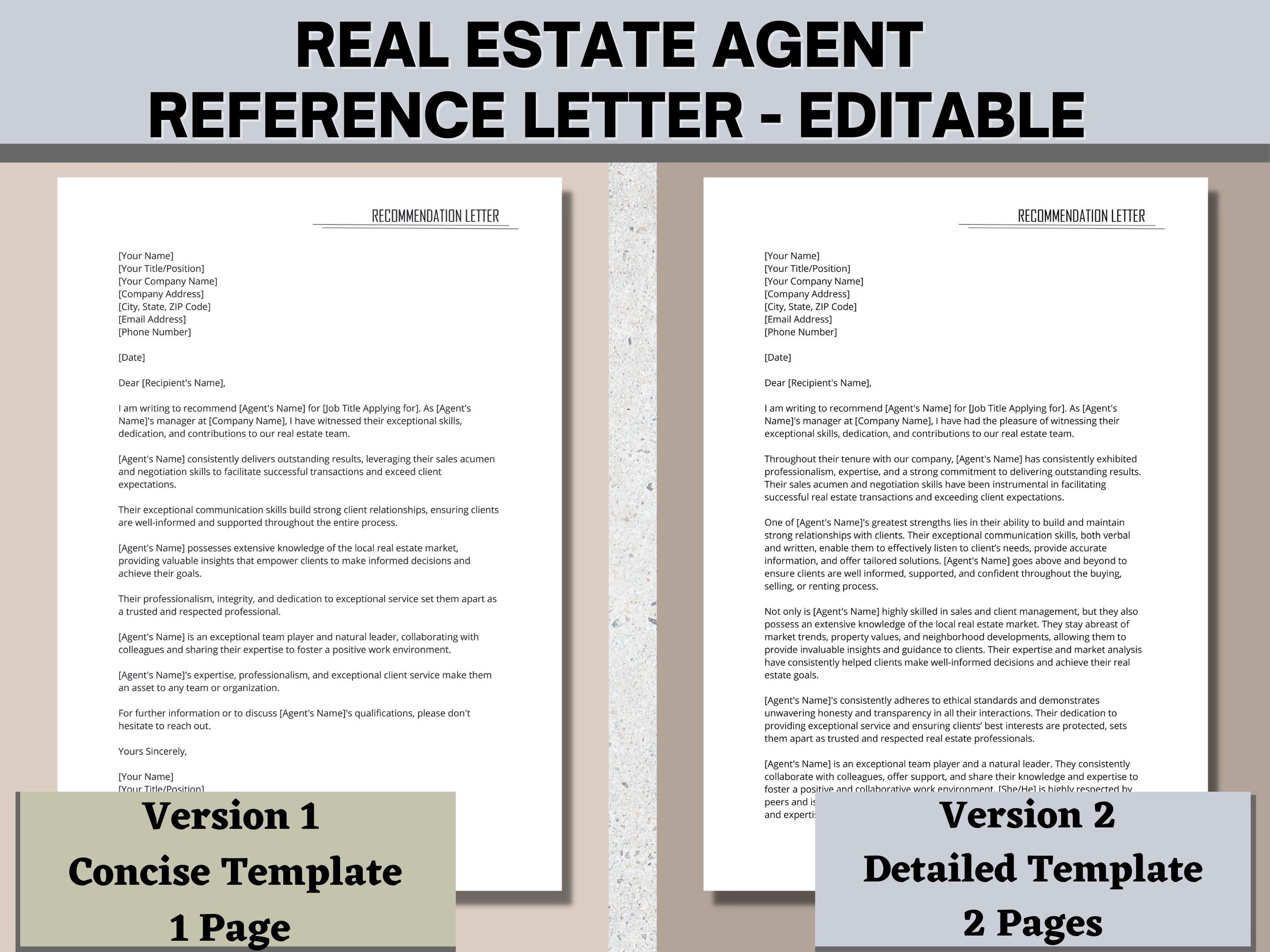 Real Estate Agent Letter, Capture the Character & Skill