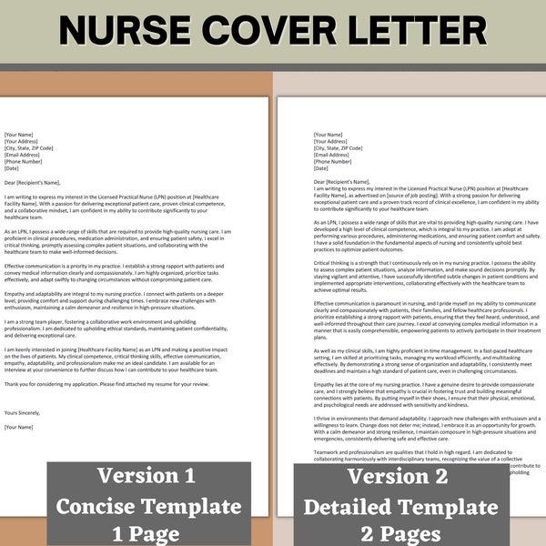 Nurse Cover Letter + Sample Letters and Writing Tips - Letter Template for Nurse Job Application, or Nurse Resume Cover Letter