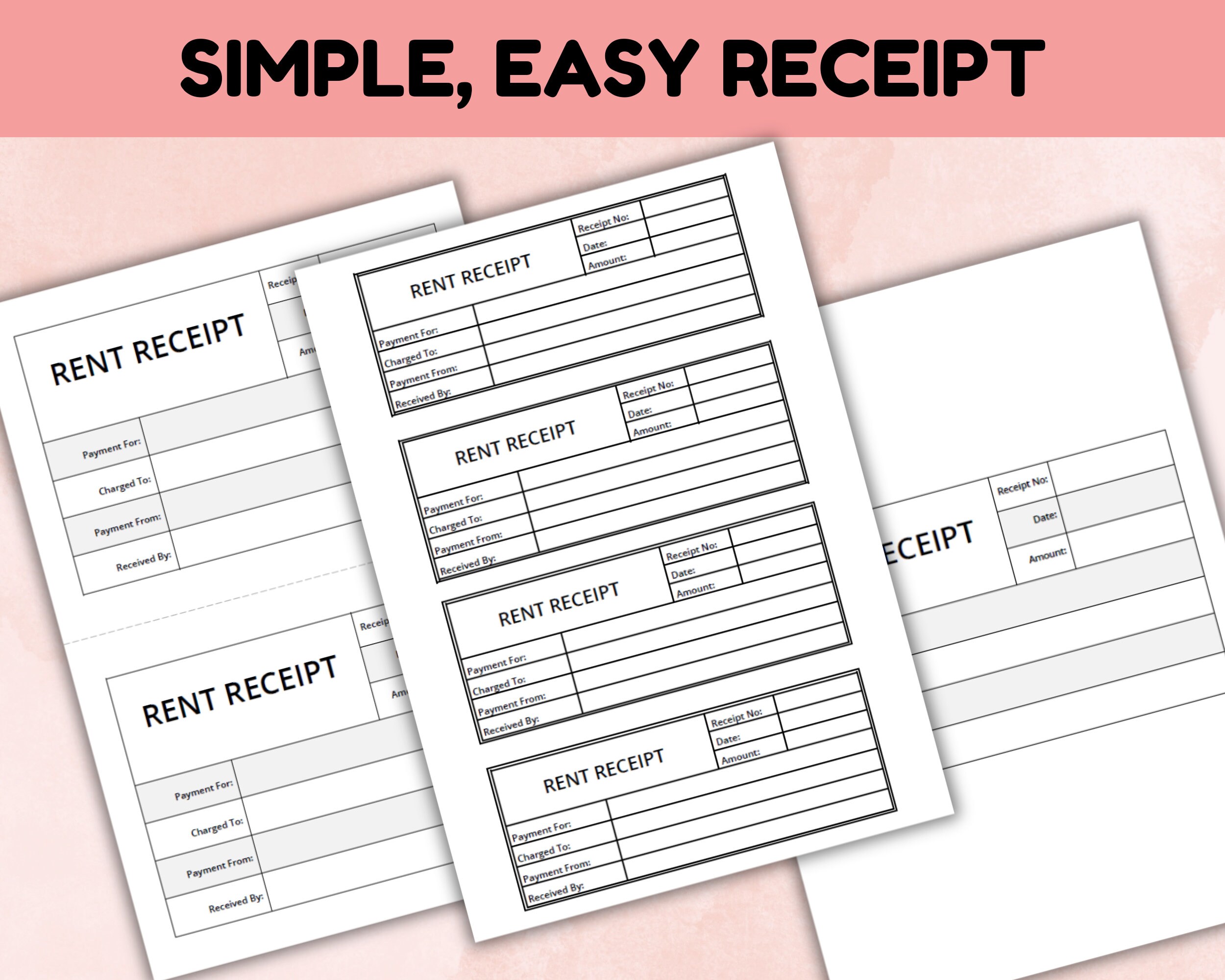 Receipt Template, A Printable Receipt That Has Many Uses: Rent Receipt ...