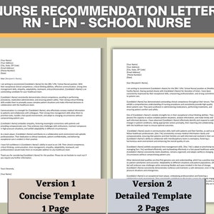 Plantilla de carta de recomendación de enfermería para RN, LPN o enfermera escolar. Redacte una carta de recomendación de enfermería personalizada en minutos, edítela e imprímala.