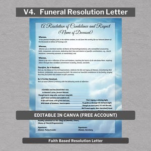 Ein Beileids- und Respektsbekundungen, verwenden Sie in Ihrem Beerdigungsprogramm eine bearbeitbare Briefvorlage zur Unterstützung von Trauerfeiern