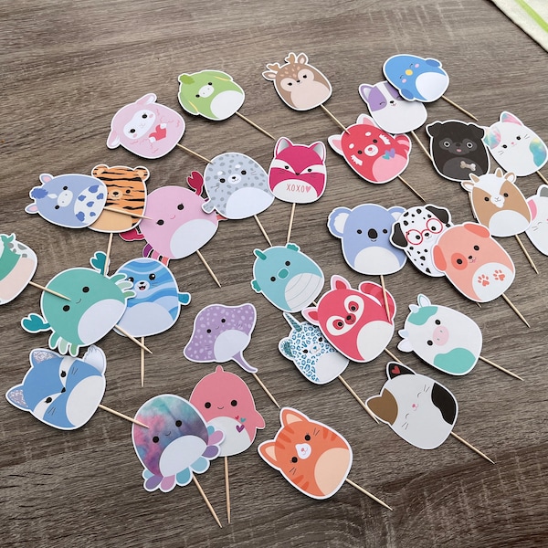 Random mix Squishmallows CupCake Toppers