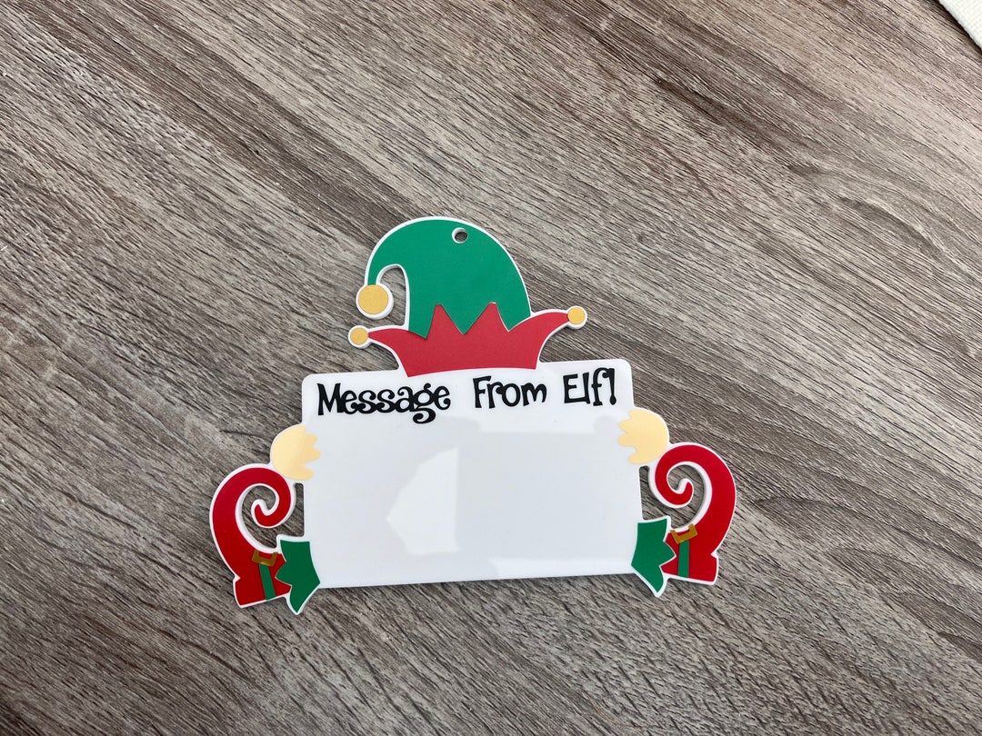Elf on the Shelf Prop Message From Elf Whiteboard Etsy