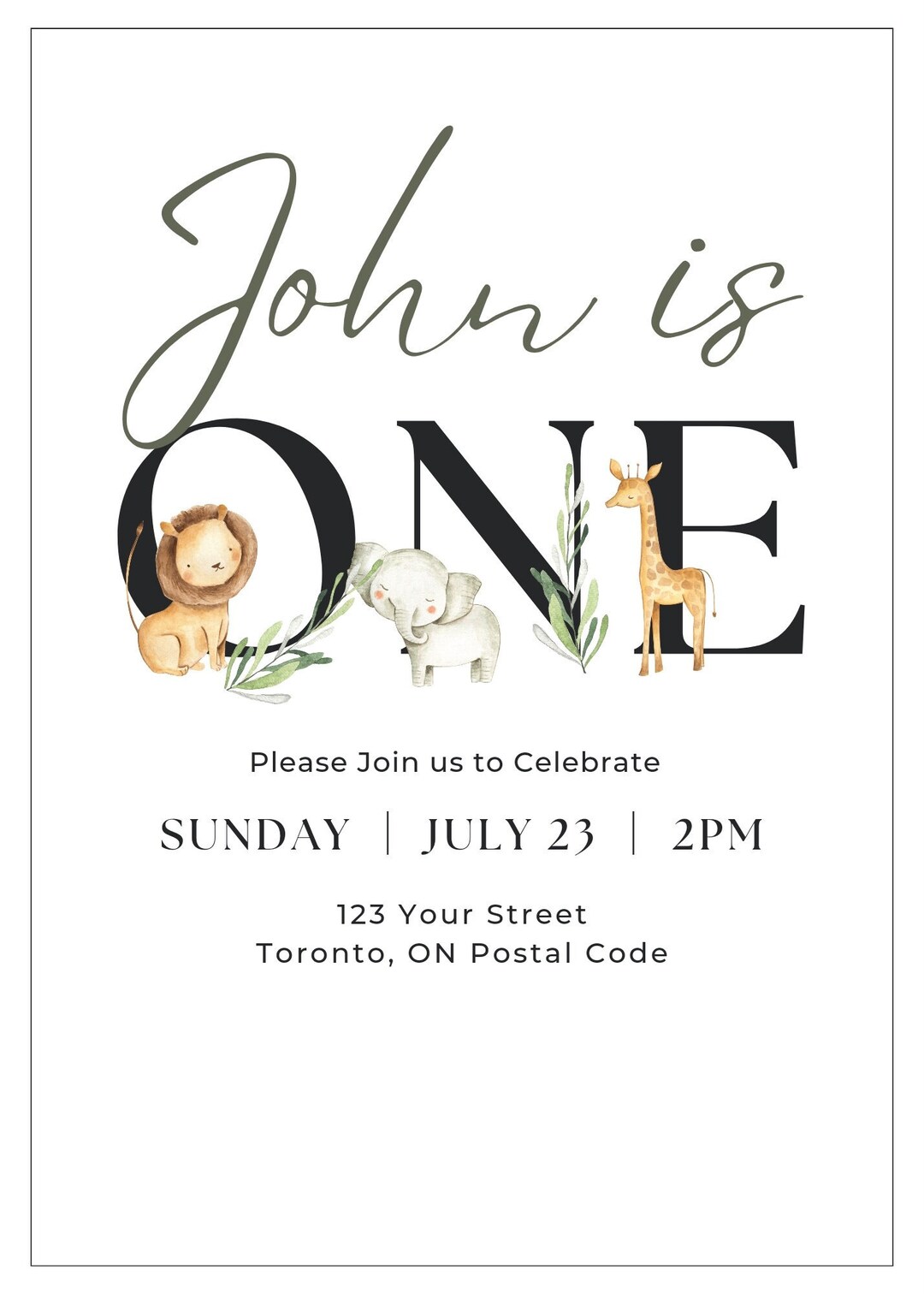 Wild One Birthday Invitation Etsy