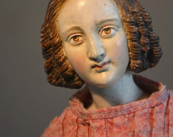 antique doll!! Terracotta!! 42 cm=16 1/2 inches!! Exceptional!!