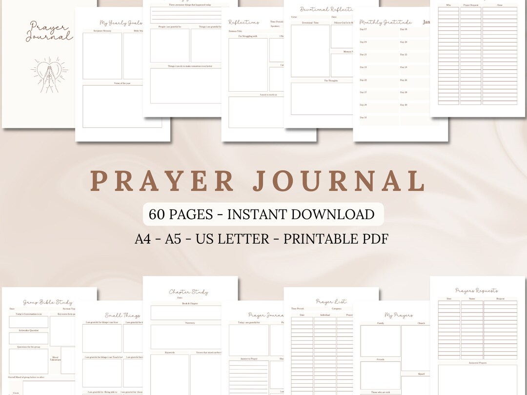 Daily Prayer Journal Printable Digital Christian Planner Faith - Etsy