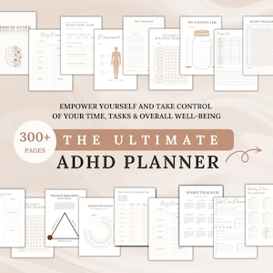 ADHD Bundle Printable ADHD Planner Digital Adhd Journal For Adults Adhd