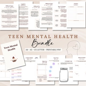 Teen Mental Health, Teen Therapy Journal, Teen Coping Skills