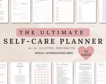 Self-Care Planner Bundle: Mental Health, Wellness Journal (PDF)