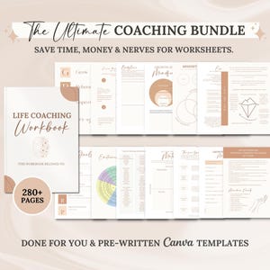 Life Coaching Workbook Bundle Self Love Workbook Life Coaching Tools Coaching Worksheet Template Life Coaching Tools Coaching Resources