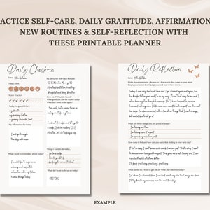 Self-Care Planner Printable Mindfulness Workbook Self-Love Journal Mental Health Worksheet Self-Care Mood Tracker image 4