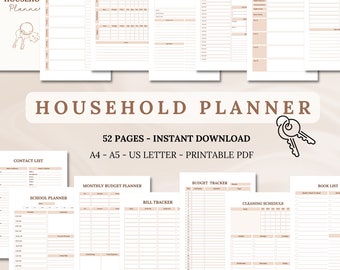 Home Management Planner Printable: Household Binder (PDF)