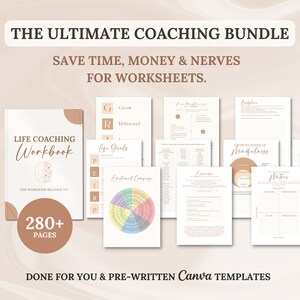 Life Coaching Workbook Bundle Self Love Workbook Life Coaching Tools Coaching Worksheet Template Life Coaching Tools Coaching Resources