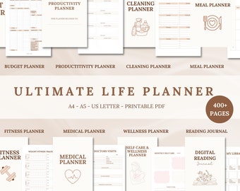 Ultimate Life Planner-bundel: afdrukbare items voor huisbeheer (pdf)
