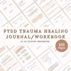 Adults Trauma Workbook Printable PTSD Trauma Processing Journal Workbook dbt CBT Worksheets Therapy Tools Anxiety Journal