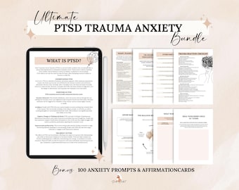 PTSD Worksheets Printable Trauma Processing Journal Workbook dbt CBT Worksheets Template Symptom Tracker Anxiety