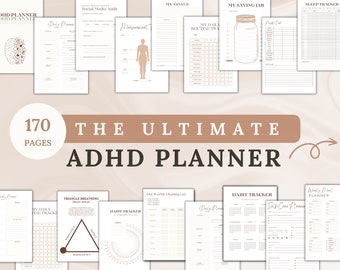 printable adhd bundle planner for adults