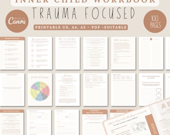 Cahier d'exercices pour la guérison intérieure de l'enfant : axé sur les traumatismes, 104 pages (PDF)