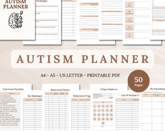 Utskrivbar autismplanerare: Arbetsbok för vuxna med autism, checklista (PDF)