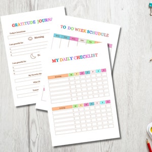 Printable ADHD Planner for Kids School Checklist Home Schooling Chore ...