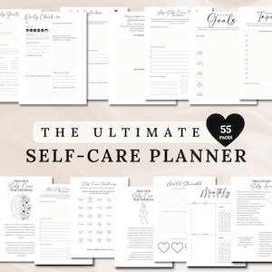 Self-Love Worksheets Printable Self-Care Journal Mindfulness Workbook Psychische Gesundheit Arbeitsblatt Mood Tracker