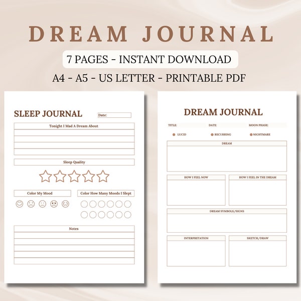 Dream Diary Etsy