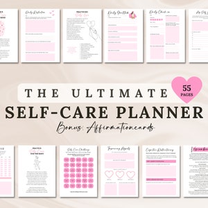 Self Care Planner Flourish Planner Self Care Journal Self Care Checklist Self Love Journal Printable Habit Tracker
