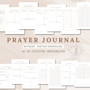 Daily Prayer Journal Gratitude Christian Planner Faith Journal Bible Journaling Printable