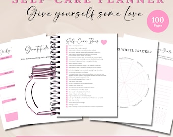 Self-Care Planner Bundle: Mindfulness Journal, Mood Tracker (PDF)