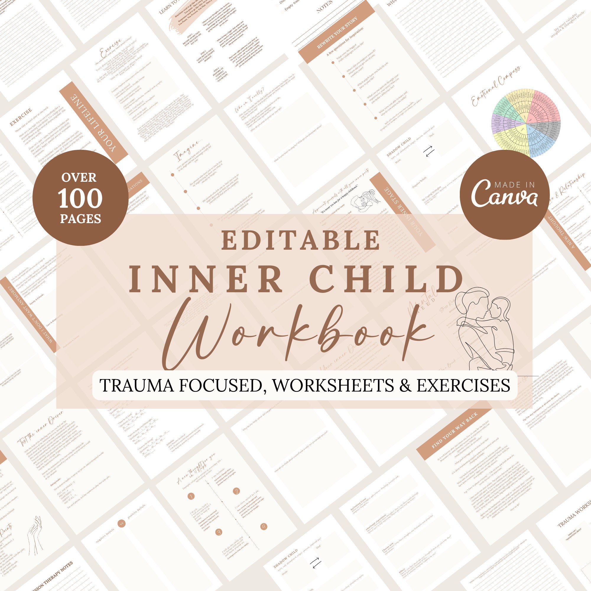 Editable Inner Child Workbook Printable Inner Child Healing Worksheets