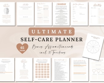 Self-Care Planner Printable Mindfulness Workbook Self-Love Journal Mental Health Worksheet Self-Care Mood Tracker