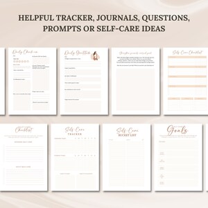 Self-Care Planner Printable Mindfulness Workbook Self-Love Journal Mental Health Worksheet Self-Care Mood Tracker image 3