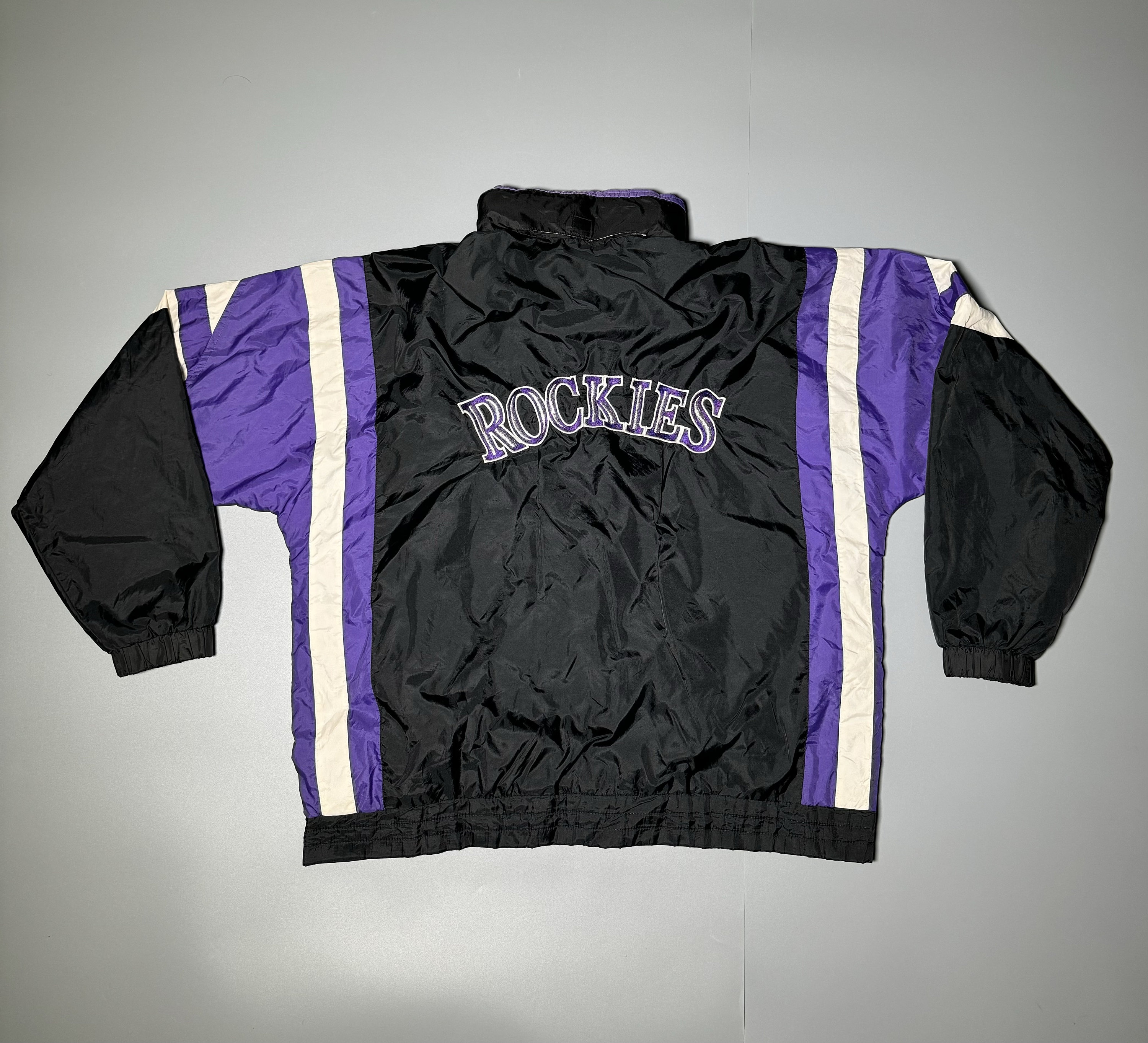 古着 90s USA製 STARTER MLB Colorado Rockies ロッキーズ光沢