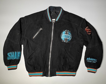 San Jose Sharks Vintage 90s Chalk Line Satin Bomber Jacket