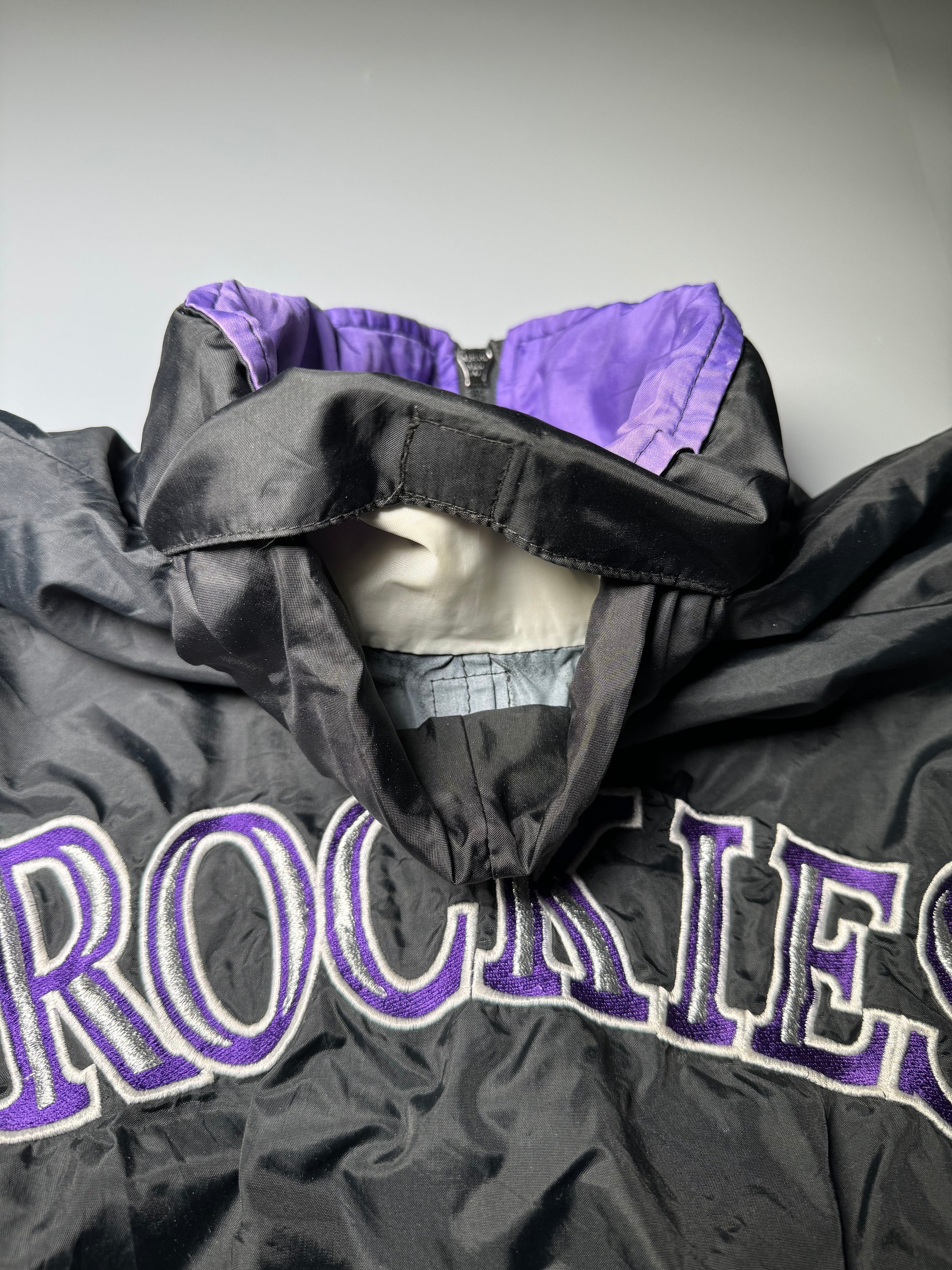 Starter Jacket Colorado Rockies Winbreaker Full Zip Hooded