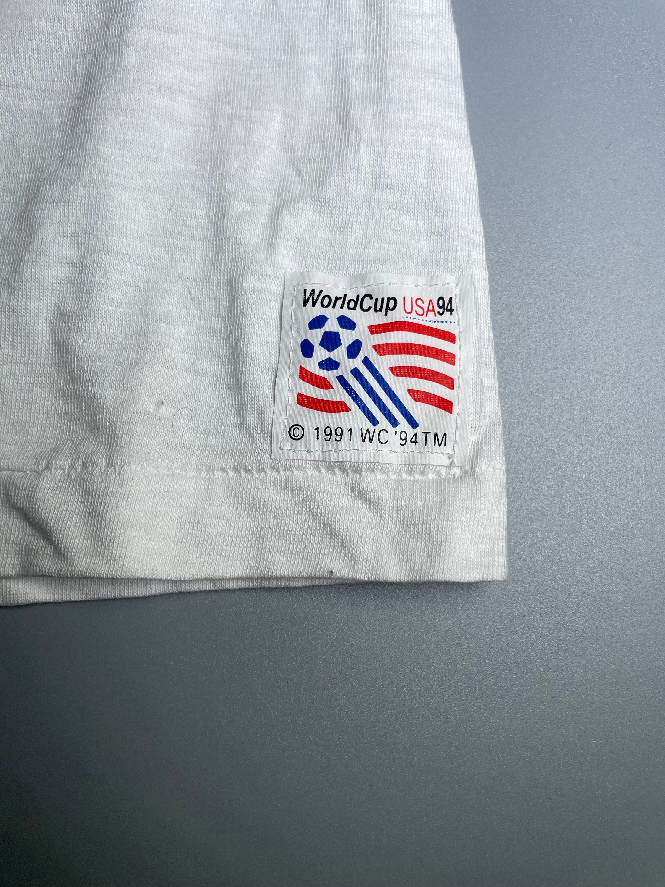 adidas WorldCup USA 94 Tシャツ 2XL VTG• 1994 Adidas World Cup USA Jersey T•Shirt Size XL White
