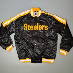 Starter Jacket Pittsburgh Steelers NFL Satin Varsity Bomber Football Y2K Size L