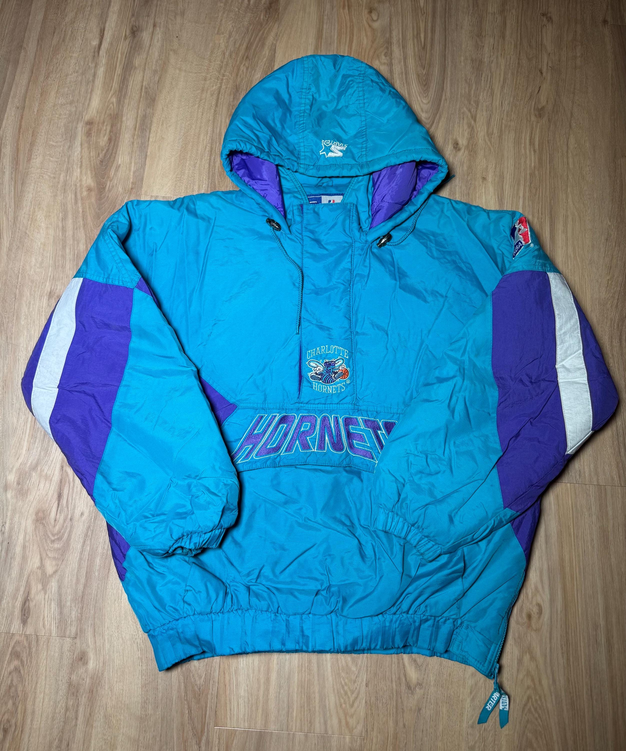 90s韓国製Charlotte Hornetsシャーロットホーネッツ ジャケット 古着 90s STARTER NBA Charlotte Hornets ホーネッツ パデット