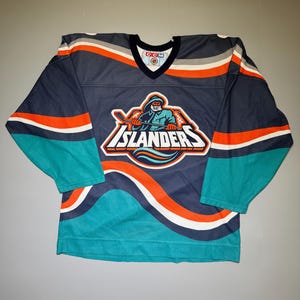 CCM Maska Jersey New York Islanders Fisherman NHL Vintage Hockey 90s Size L