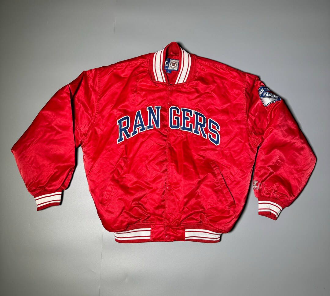 Starter Jacket New York Rangers NHL Satin Varsity Bomber Etsy