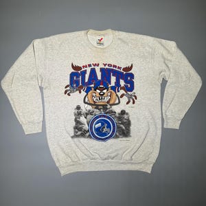 90s USA製 Looney Tunes スウェット 白 Giants NFL 90's Looney Tunes/ルーニー・テューンズ 