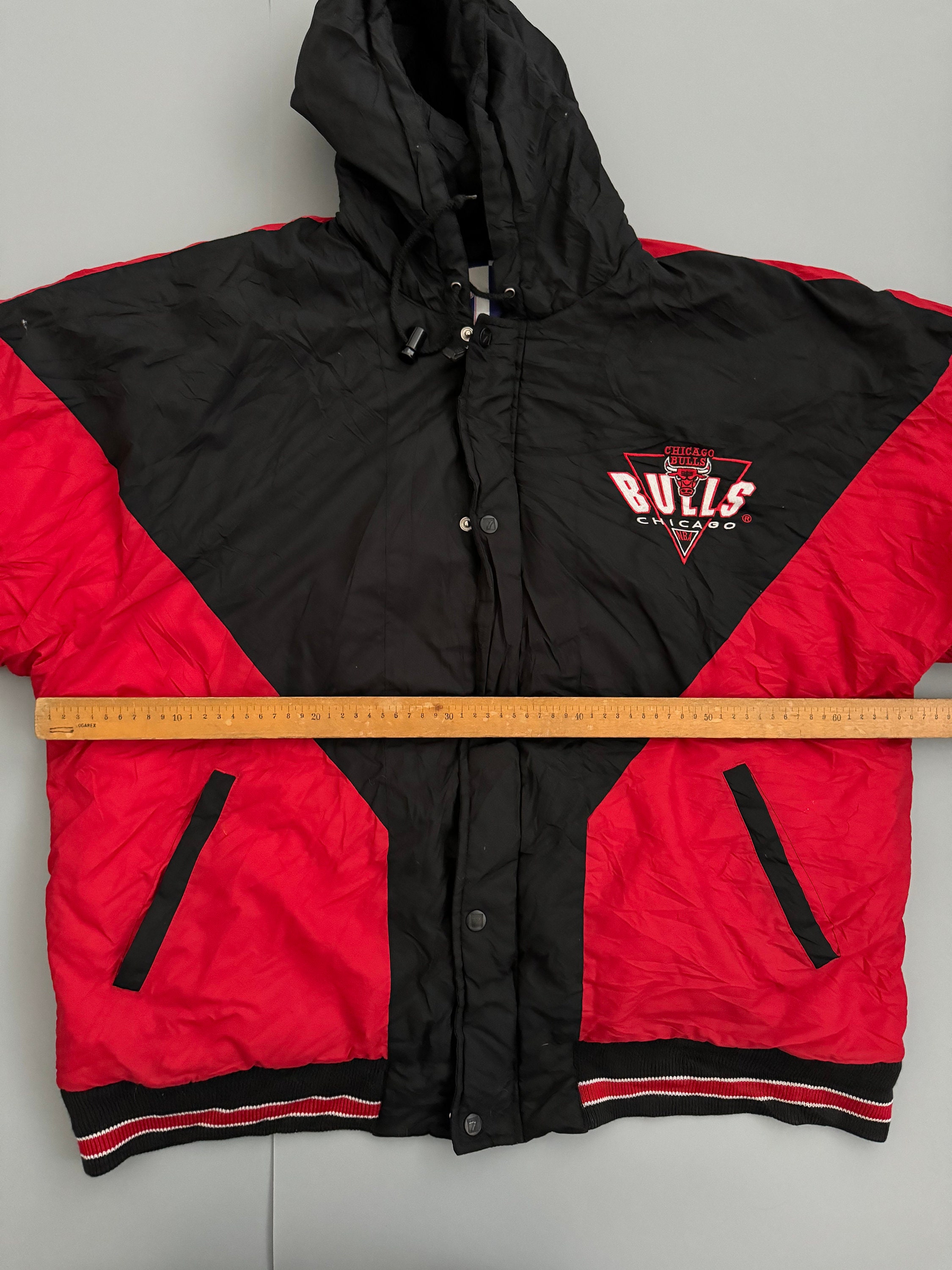 Logo 7 Jacket Chicago Bulls NBA Full Zip Puffer Hooded Vintage