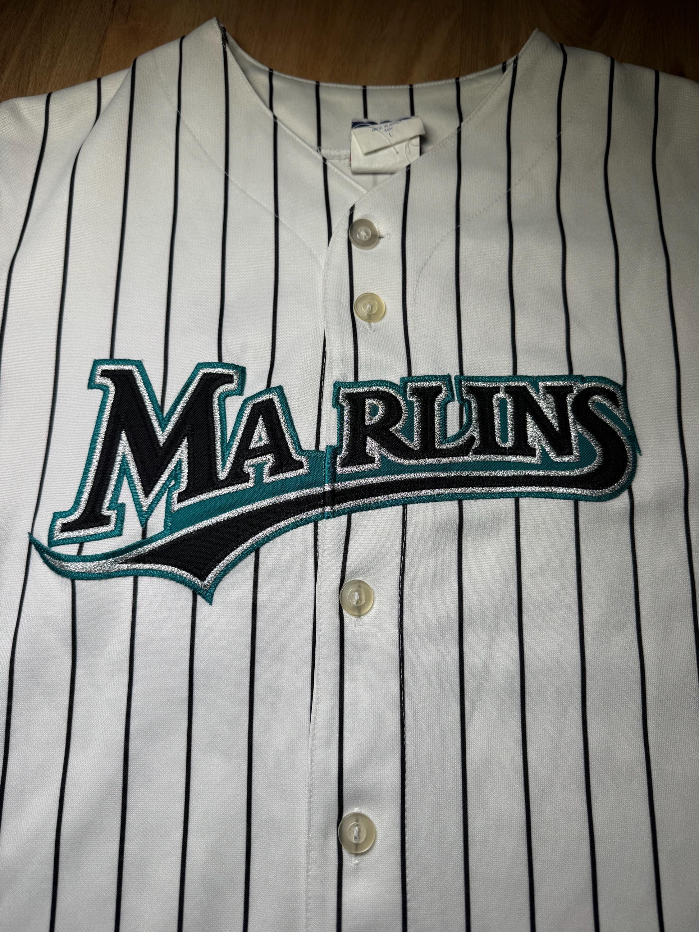 Majestic Vintage Y2K MLB Florida Marlins Miguel Cabrera Pinstripe