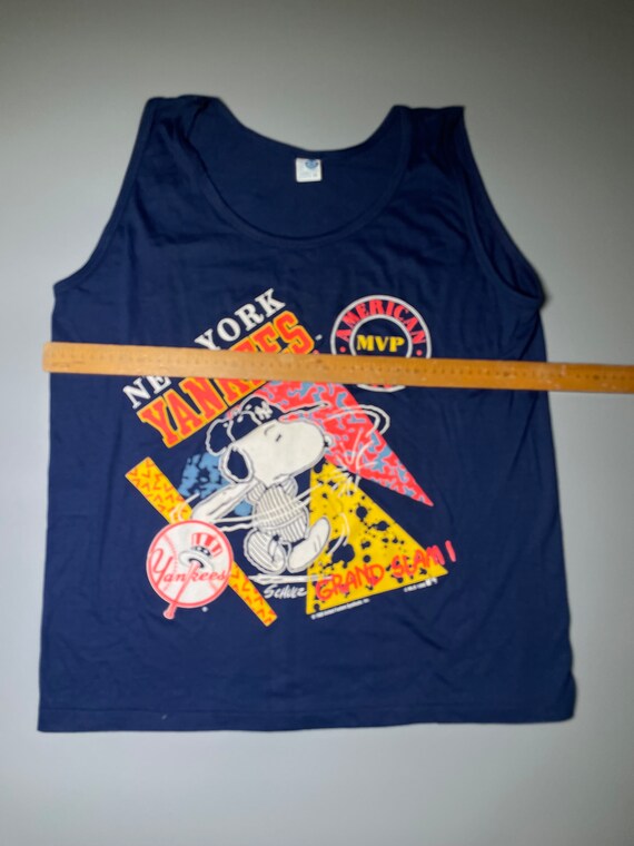 Artex Snoopy Vintage Tank Top Shirt Size Medium New York Yankees 