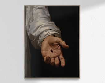 Gesù Cristo che allunga la mano di Gesù dipinto acquerello cristiano parete stampa artistica Bibbia Poster LDS stampabile DOWNLOAD DIGITALE Jpg