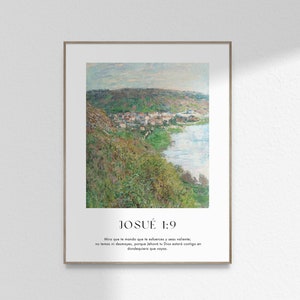 Arte Cristiano Español Josue 1 9 Versículo Bíblico Arte de las Escrituras Cartel de Citas Bíblicas Cartel DESCARGA DIGITAL SOLAMENTE