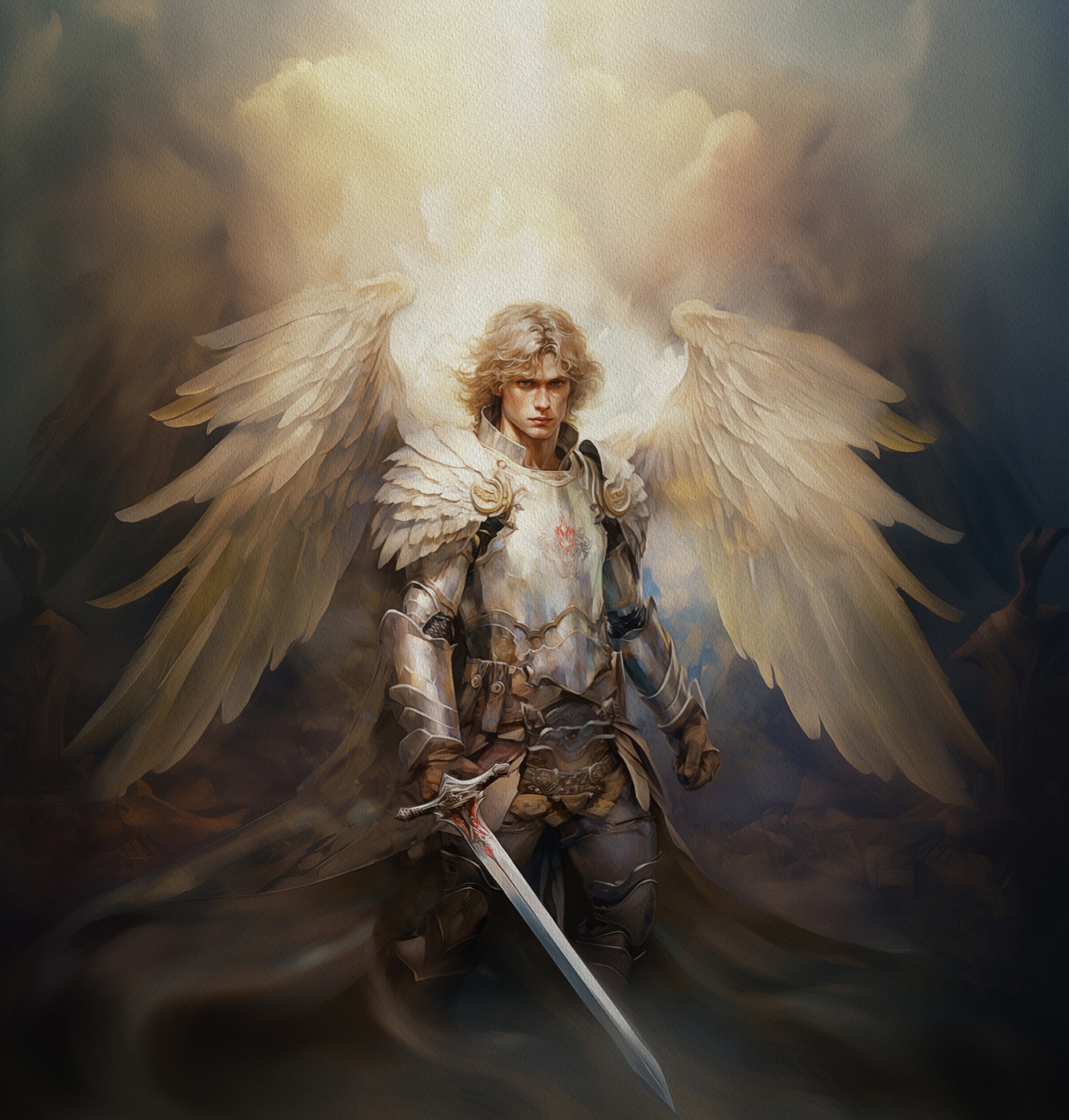 大天使ミカエルアート 天使の戦士 カトリック キリスト教 保育園アート