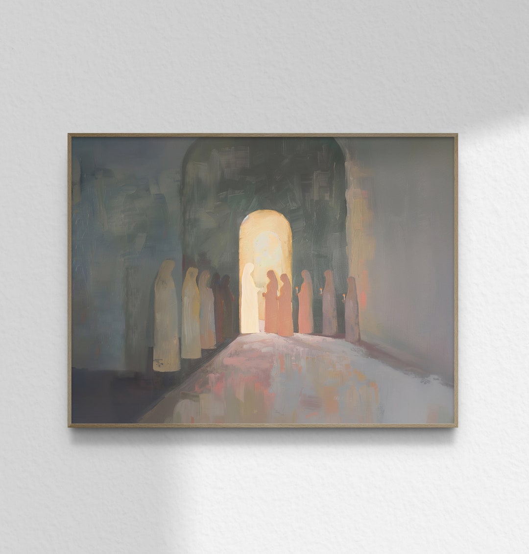 Ten Virgins Parable Art, 10 Virgins Artwork, Wise and Foolish Virgins ...