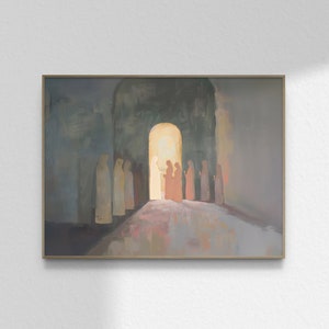 Arte della parabola delle dieci vergini, opera d'arte delle 10 vergini, vergini sagge e stolte, pittura cristiana, stampa murale, poster stampabile, DOWNLOAD DIGITALE