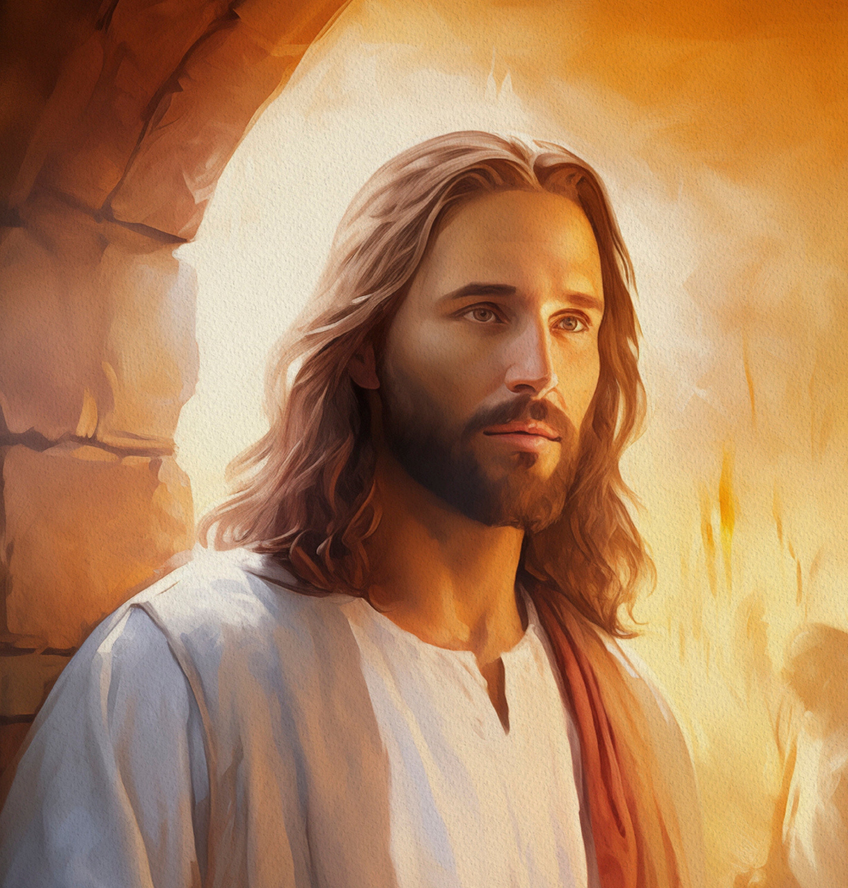 ドアをノックするイエスキリスト救世主絵画キリスト教聖書 LDS